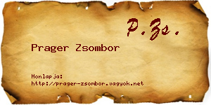 Prager Zsombor névjegykártya